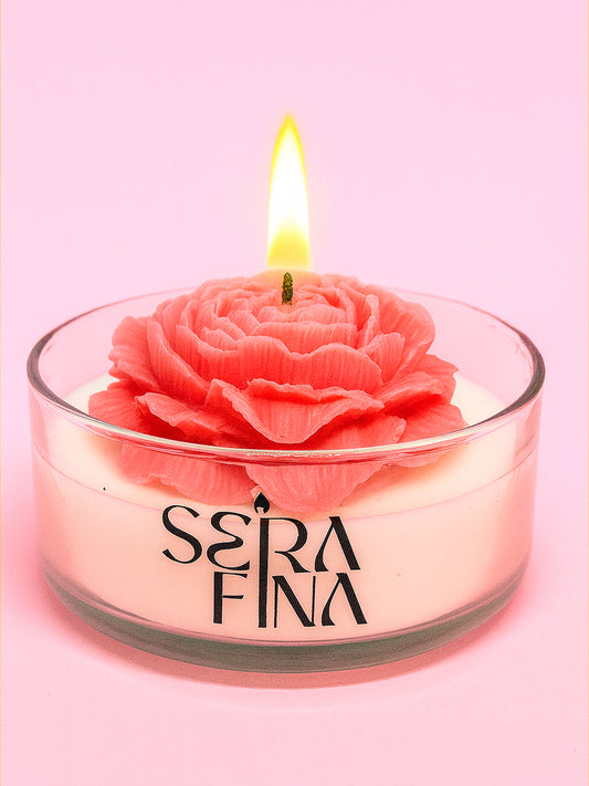 Vela Flor Peonia